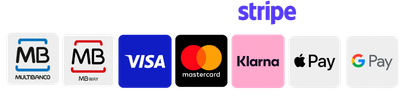Pagamento seguro Stripe e bandeiras de pagamento